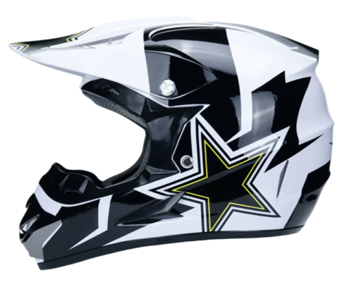 LS-501-Off-Road Helmets-white star